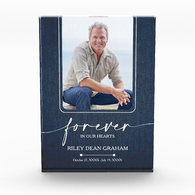 Forever in our Hearts Photo Memorial Block (Front)