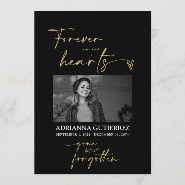 Forever in Our Hearts Photo Memorial Program (Front)
