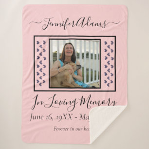 Forever In Our Hearts Photo Memorial Sherpa Blank Sherpa Blanket