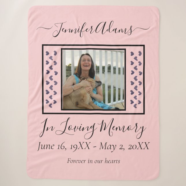 Forever In Our Hearts Photo Memorial  Sherpa Blank Sherpa Blanket (Front)