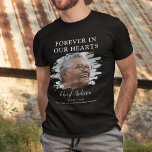 Forever In Our Hearts | Photo Memorial T-Shirt<br><div class="desc">Honour your dearly departed in a unique and personal way with our 'Design Your Own Funeral Memorial T-Shirt'. Adorned with the touching sentiment 'Forever In Our Hearts' coupled with their name, dates, and a personal message, the t-shirt is a heartfelt tribute to our loved ones. It offers a tender and...</div>