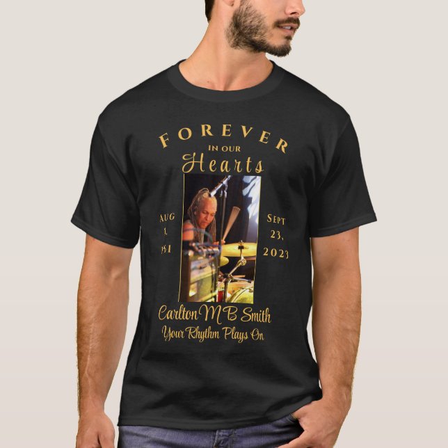 Forever in our Hearts Photo Memorial T-Shirt (Front)