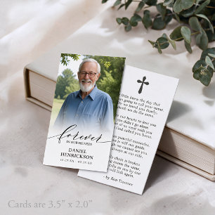 Forever in our Hearts Photo Prayer Card