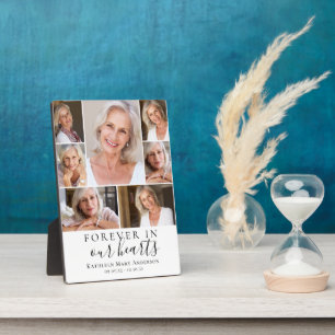 Forever in Our Hearts Photo Sympathy Memorial Plaq Plaque