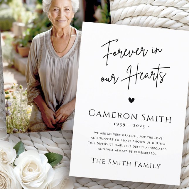 Forever in our hearts photo sympathy thank you (Forever in our hearts photo sympathy thank you)