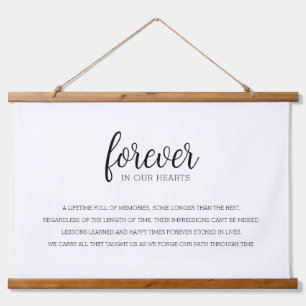 Forever in Our Hearts Remembrance Keepsake Gift Hanging Tapestry