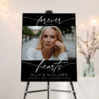 Forever In Our Hearts Simple Script Photo Funeral 