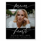 Forever In Our Hearts Simple Script Photo Funeral