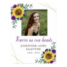 Forever In Our Hearts Sunflower Purple Funeral 