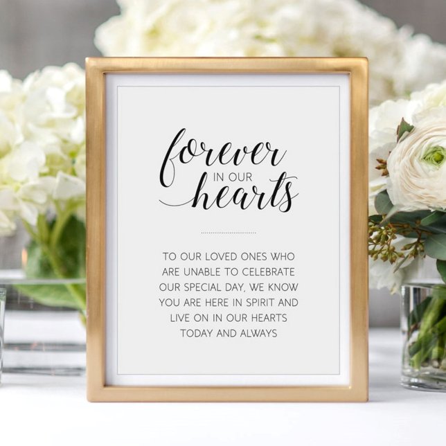 Forever In Our Hearts Wedding Memorial Poster (Creator Uploaded)