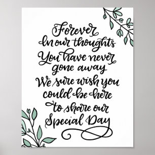 Forever In Our Thoughts Poster