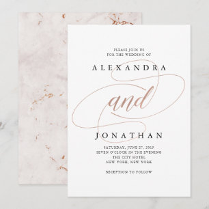 Forever joint   Invitation de mariage élégante