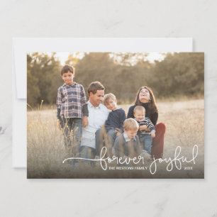 Forever Joyful Simple Holiday Photo Card