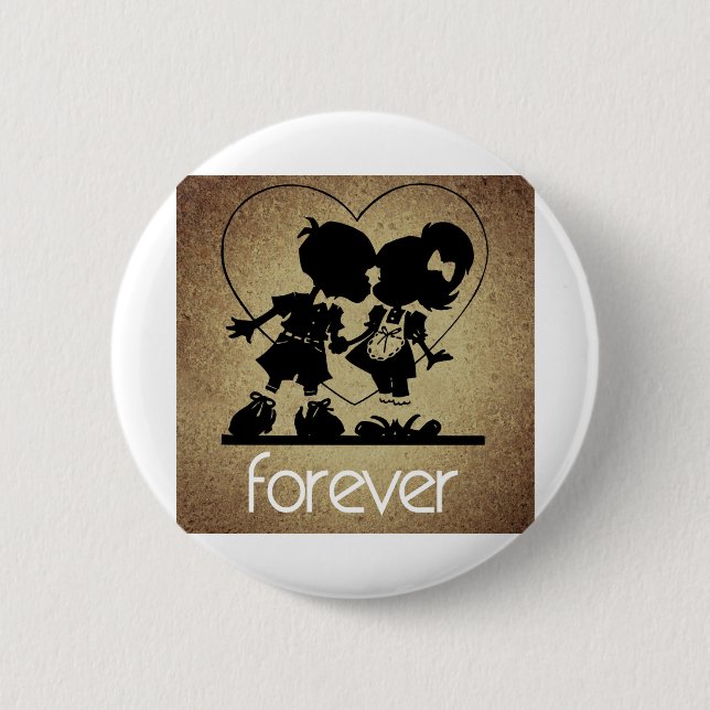 Forever Love 2 Inch Round Button (Front)