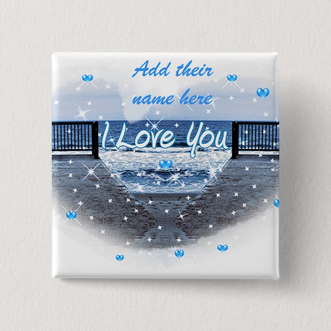Forever Love_ 2 Inch Square Button (Front)