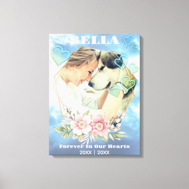 forever love always in our hearts canvas print (Front)