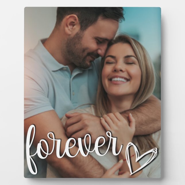 Forever Love Custom Photo Plaque Valentine’s Day (Front)