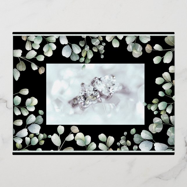 Forever Love Foil Holiday Post Card (Front)