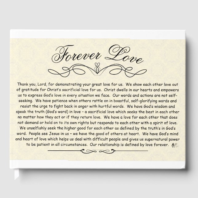 Forever Love Mariage Livre d'invité (Recto)