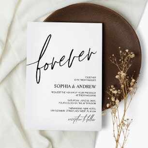 Forever Love Minimalist Wedding Invitation