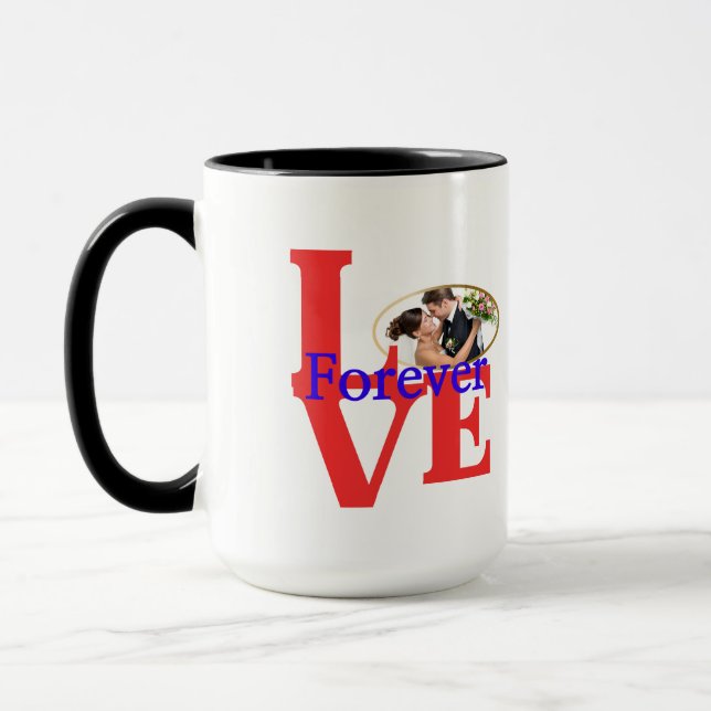 "Forever Love" Photo Mug personnalisée (Gauche)