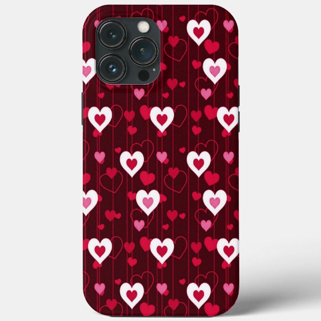 Forever Love Red Hearts Case-Mate iPhone Case (Back)