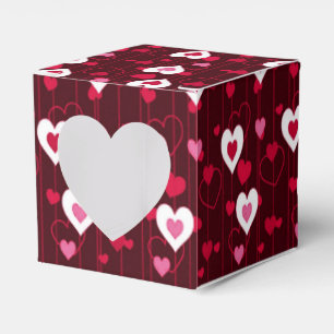 Forever Love Red Hearts Favor Box