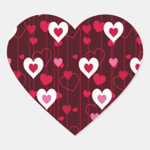 Forever Love Red Hearts Heart Sticker