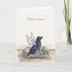Forever Loved Angel Dog Pet Memorial Sympathy Card