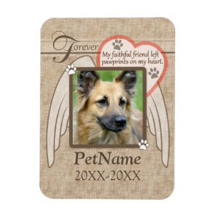 Forever Loved Angel Wings Pet Sympathy Custom Magnet