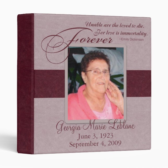 Forever Loved Custom Memorial Binder (Front/Spine)