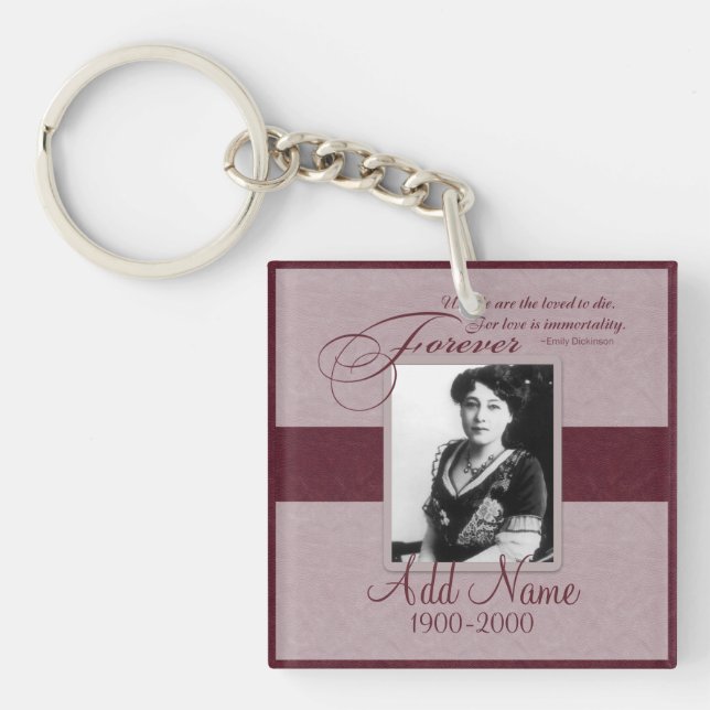 Forever Loved Custom Memorial Keychain (Front)