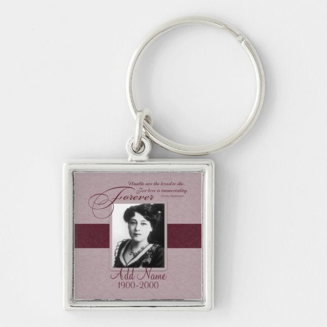 Forever Loved Custom Memorial Keychain (Front)