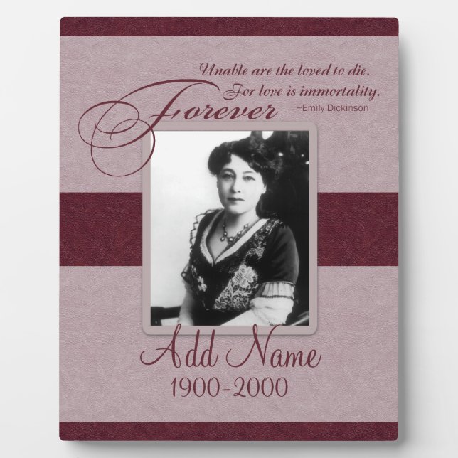 Forever Loved Custom Memorial Plaque (Front)