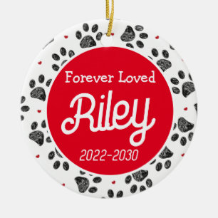 Forever Loved Dog Memorial Ornament Personalized