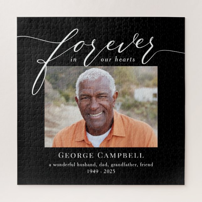 Forever Loved Editable Colour Custom Photo Puzzle (Vertical)