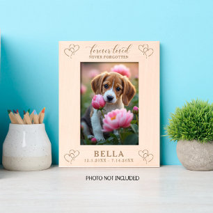Forever Loved Never Forgotten Dog Hearts Engraved Etched Frames