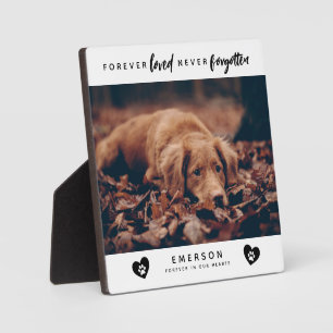 Forever Loved Never Forgotten Photo Pet Memorial Plaque