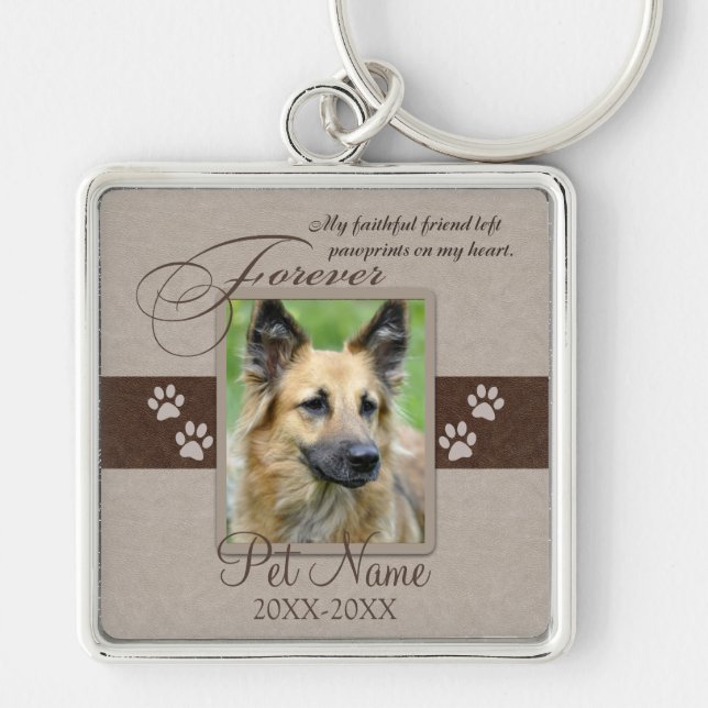 Forever Loved Pet Sympathy Keychain (Front)