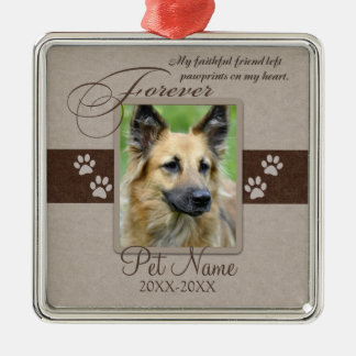 Forever Loved Pet Sympathy Metal Ornament