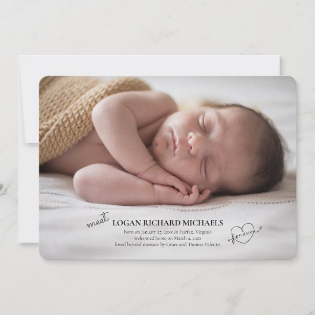 Forever Loved Photo Adoption Announcement (Front)