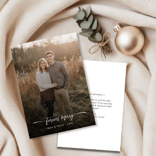 Forever Merry First Christmas Newlywed Cute Photo Holiday Card
