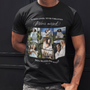Forever Missed Elegant Memorial Photo Collage T-Shirt