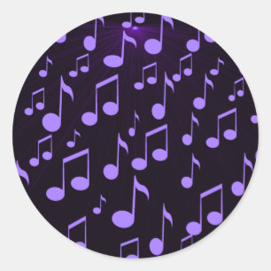 Forever music_ classic round sticker