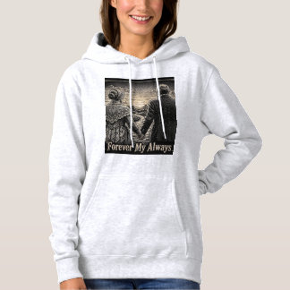 Forever My Always Vintage Woodcut Engraving  Hoodie