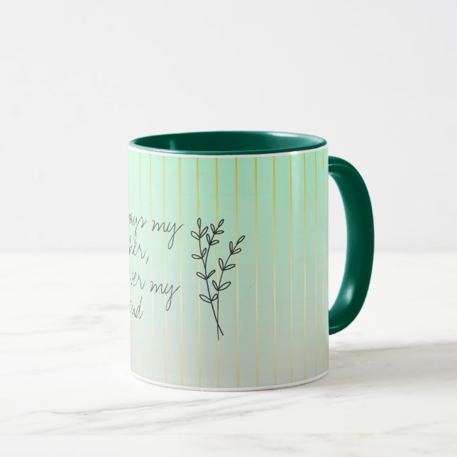 Forever My Friend Mothers Gift Gradient Stripes Mug (Front Right)