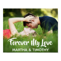 Forever My Love Casual Script Personalized Photo