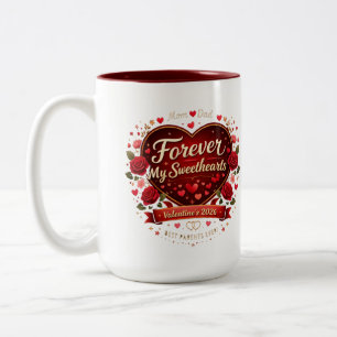 Forever My Sweethearts 2026 – Best Parents Ever  Two-Tone Coffee Mug