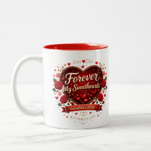 Forever My Sweethearts 2026 – Best Parents Ever  Two-Tone Coffee Mug