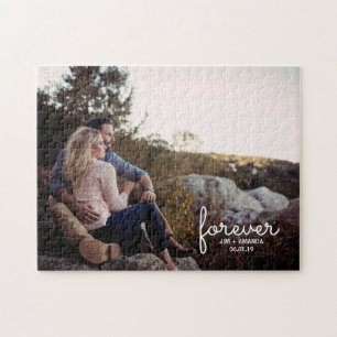 Forever Names Date Photo Jigsaw Puzzle